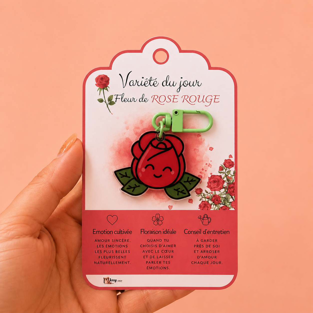 FLEUR DE ROSE ROUGE