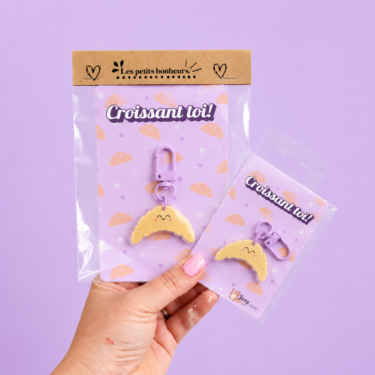 Porte clé et bijoux de sac- CROISSAN TOI