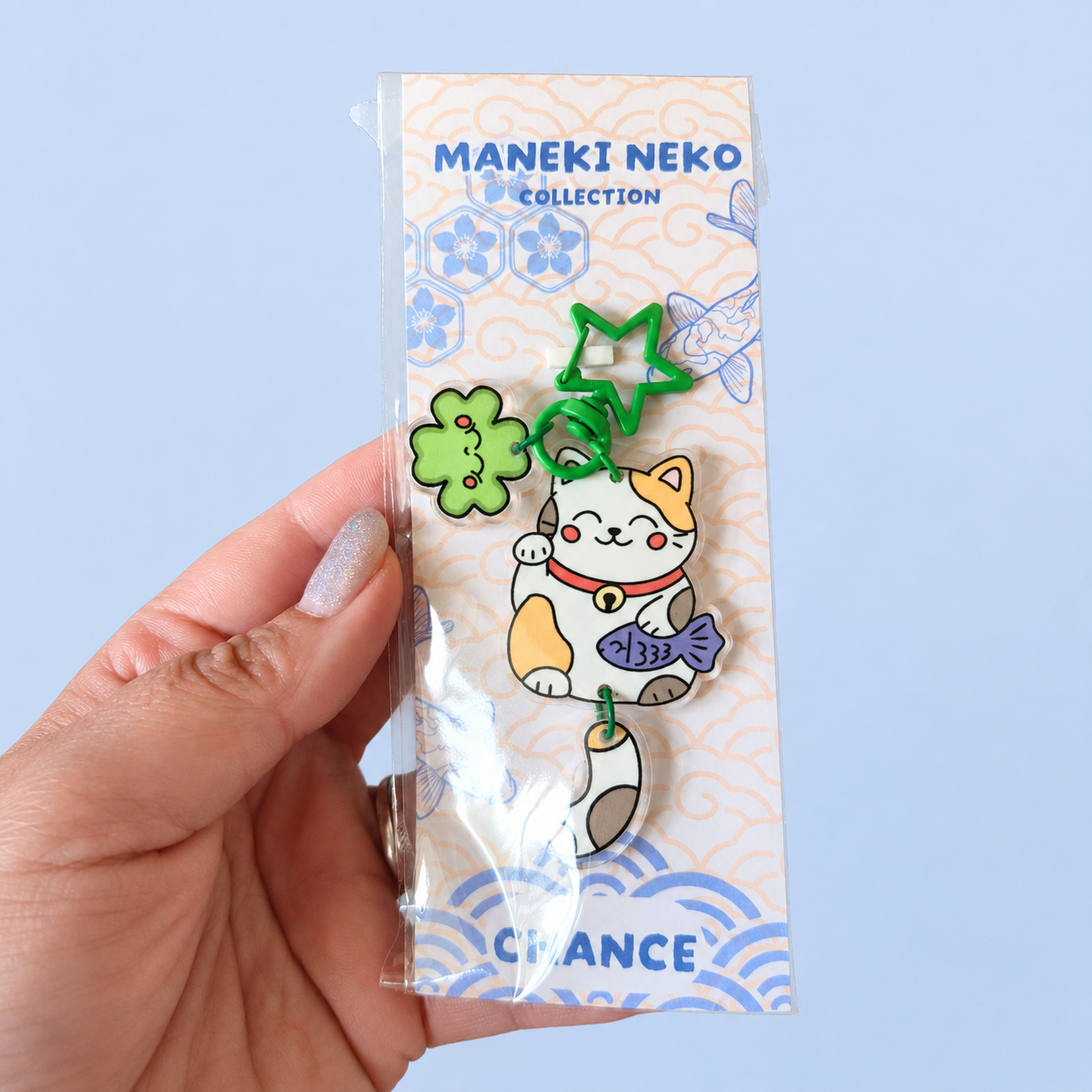 Porte-clé- Bijoux de sac Maneki Neko – Chance