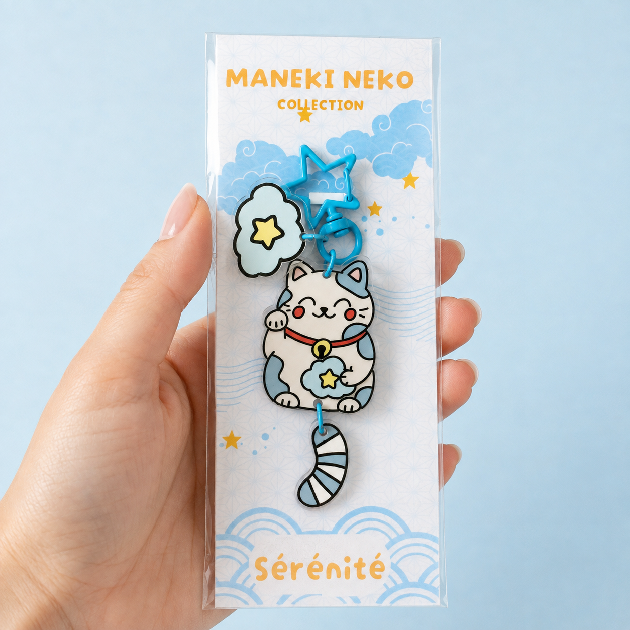 Porte-clé-Bijoux de sac Maneki Neko – Sérénité