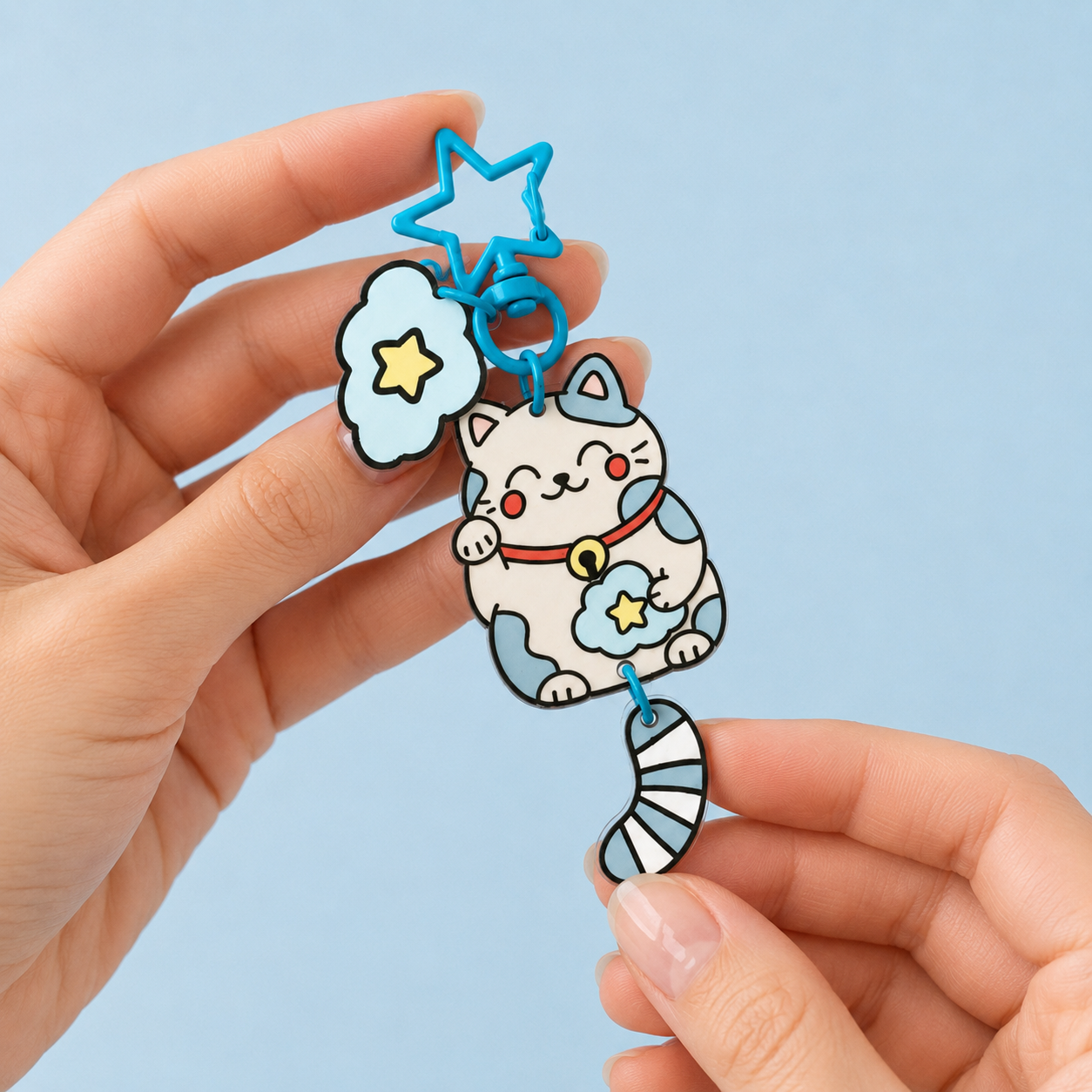 Porte-clé-Bijoux de sac Maneki Neko – Sérénité