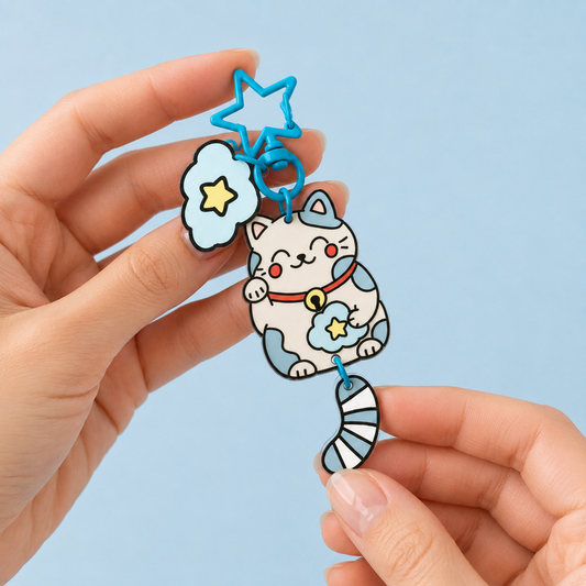Porte-clé-Bijoux de sac Maneki Neko – Sérénité
